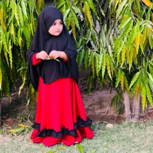 Red & Black Abaya