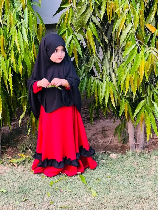 Red & Black Abaya