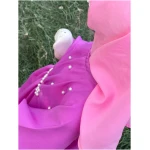 lilac shades pearl abaya - Image 2