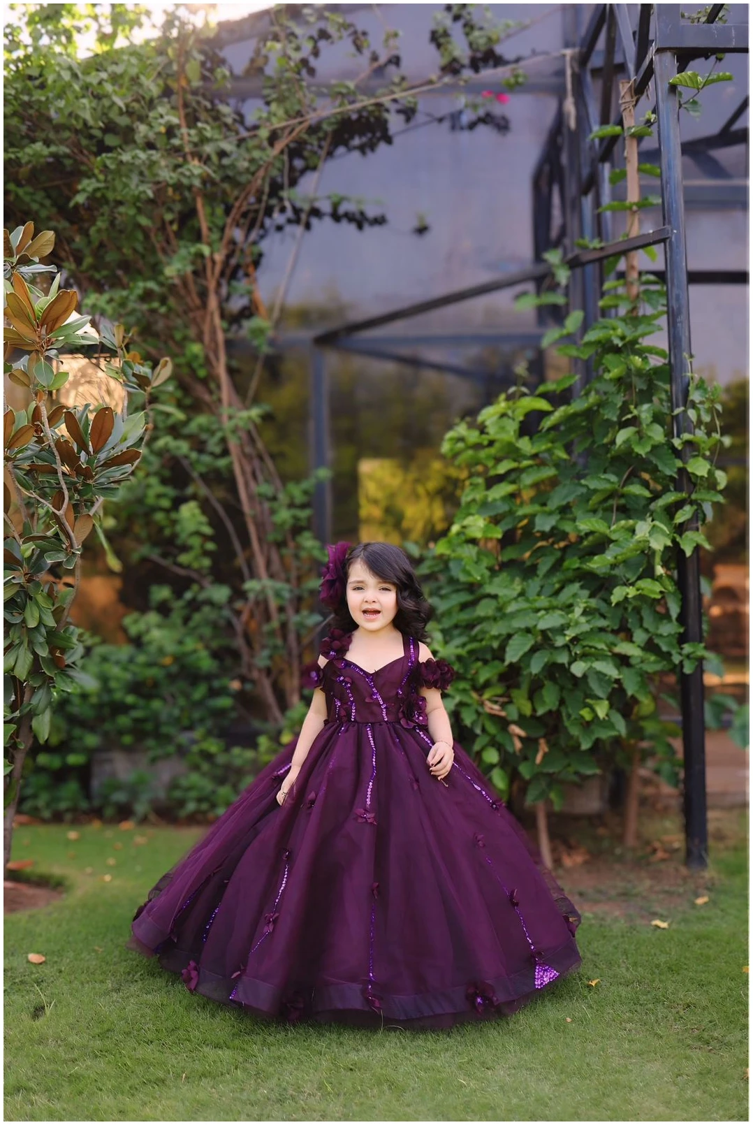 092ecdc4-f761-4627-88f1-f6e139a26a20 Tulle Princess Gown in plum - Image 2