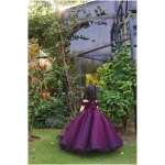 Tulle Princess Gown in plum - Image 3