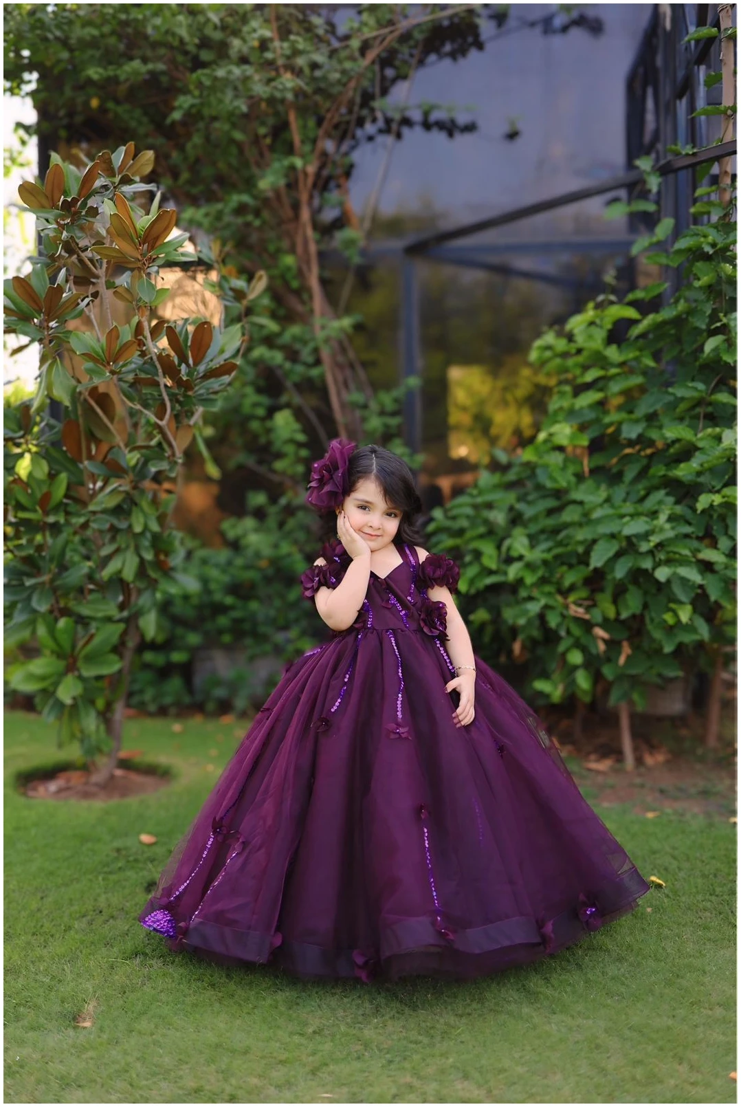 52e0f87c-84bf-47a8-bd5d-2777e33d2dc8 Tulle Princess Gown in plum - Image 4