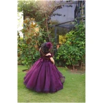Tulle Princess Gown in plum - Image 6