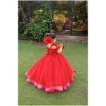 Tulle Princess Gown in Red - Image 2
