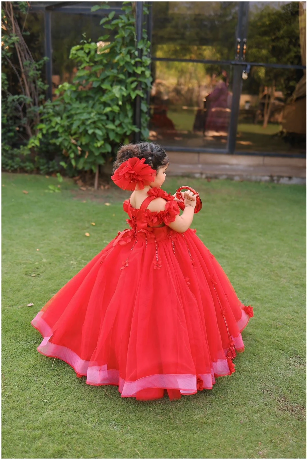 WhatsApp Image 2025-10-23 at 12.32.38 AM (1) Tulle Princess Gown in Red - Image 2