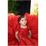 Tulle Princess Gown in Red