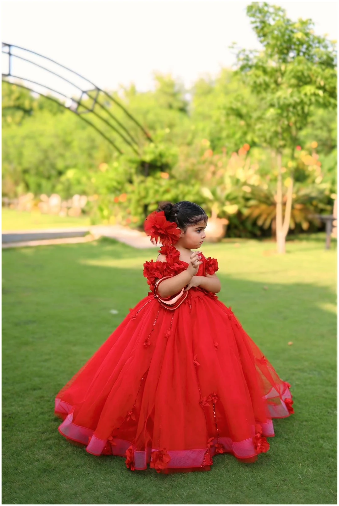 WhatsApp Image 2025-10-23 at 12.32.39 AM Tulle Princess Gown in Red - Image 4