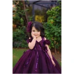 Tulle Princess Gown in plum