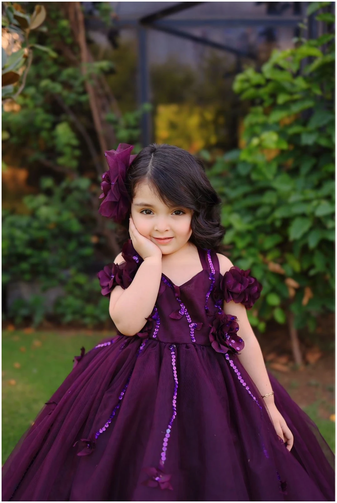 fca684a4-1b82-4f49-9ccd-ef70ce6d7fee Tulle Princess Gown in plum - Image 1