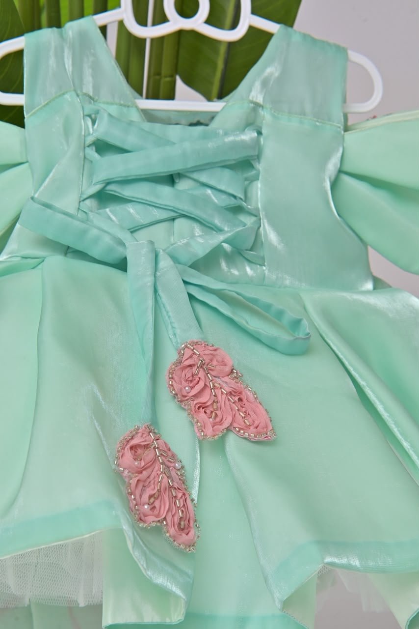 Mint Blossom Luxe Party Dress