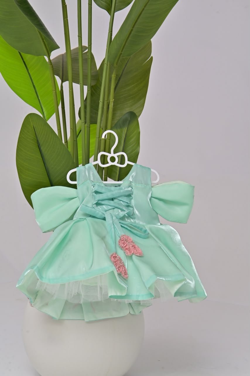 Mint Blossom Luxe Party Dress