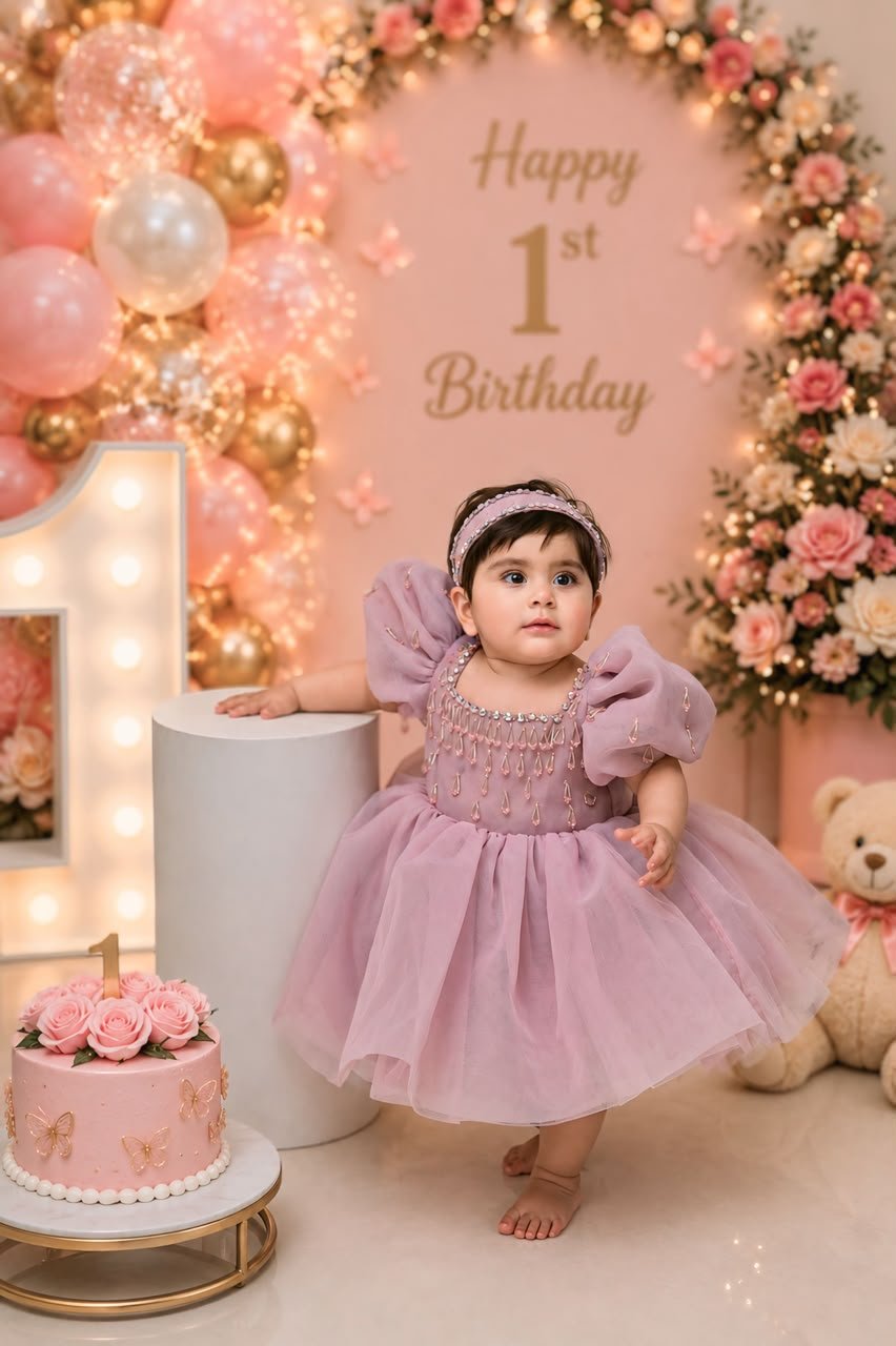 Rosy Princess Tulle Dress