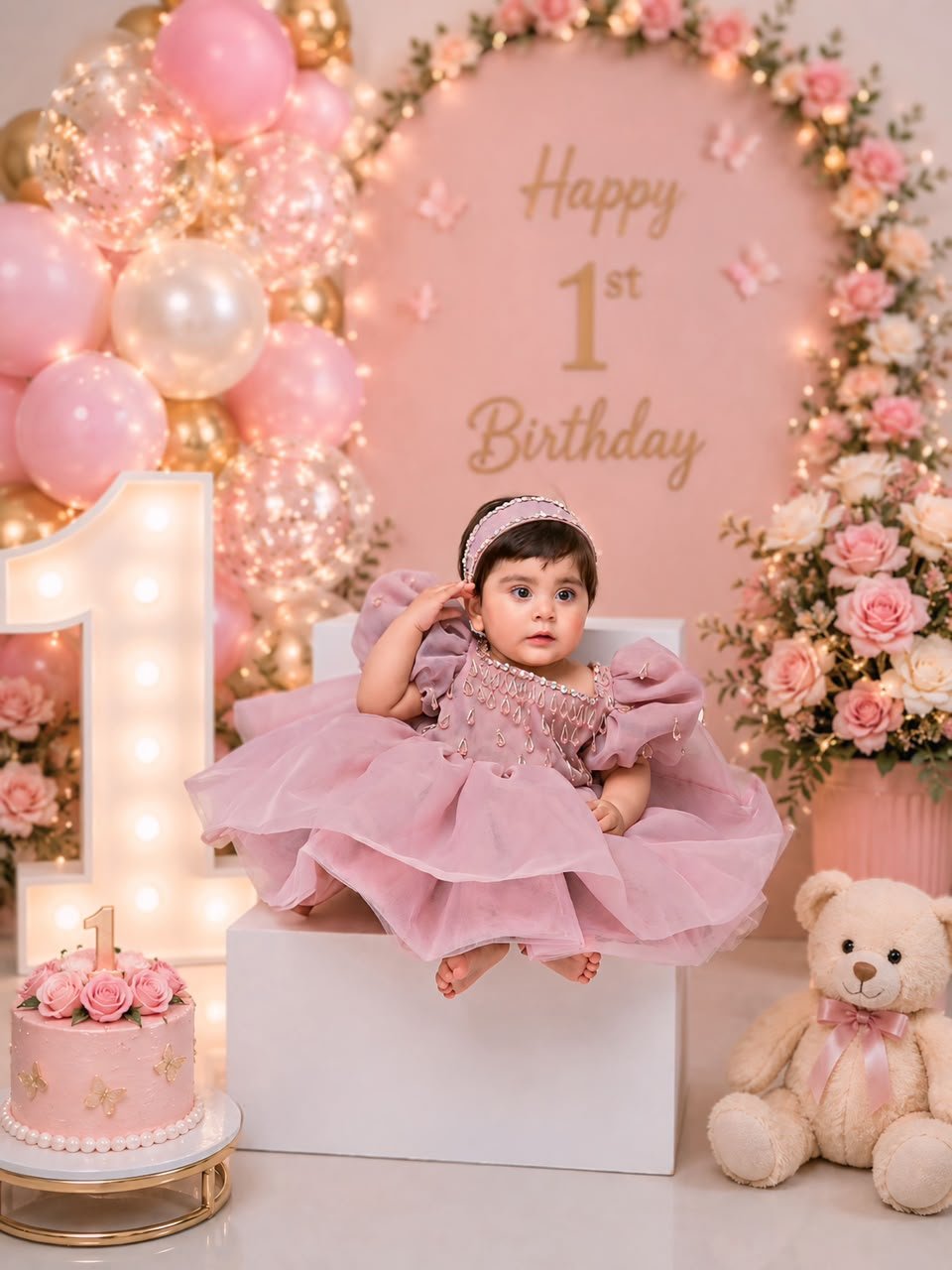 Rosy Princess Tulle Dress